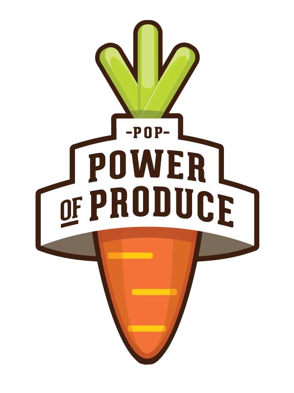 Power of Produce banner featuring carrot illustration